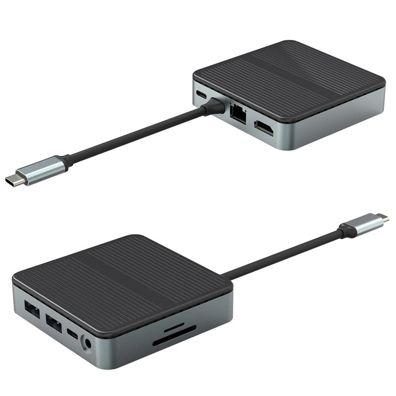9 In 1 Fast Speed Data Transfer USB 3.0 Port Hub Tipe C Port Untuk Adaptor HDMI