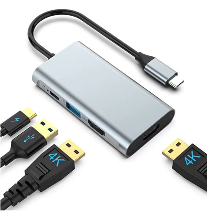 Hub USB 3.0 ke 6 Port dan Adaptor Ethernet 1000Mbps untuk Kompatibilitas Pria-Wanita
