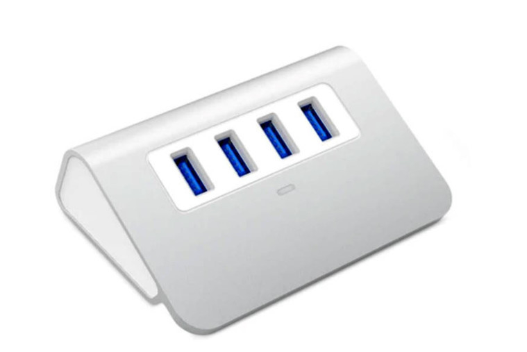 USB 3.1 Antarmuka 4-In-1 Tipe C Hub Adaptor Multiple Untuk Transfer Data Kecepatan