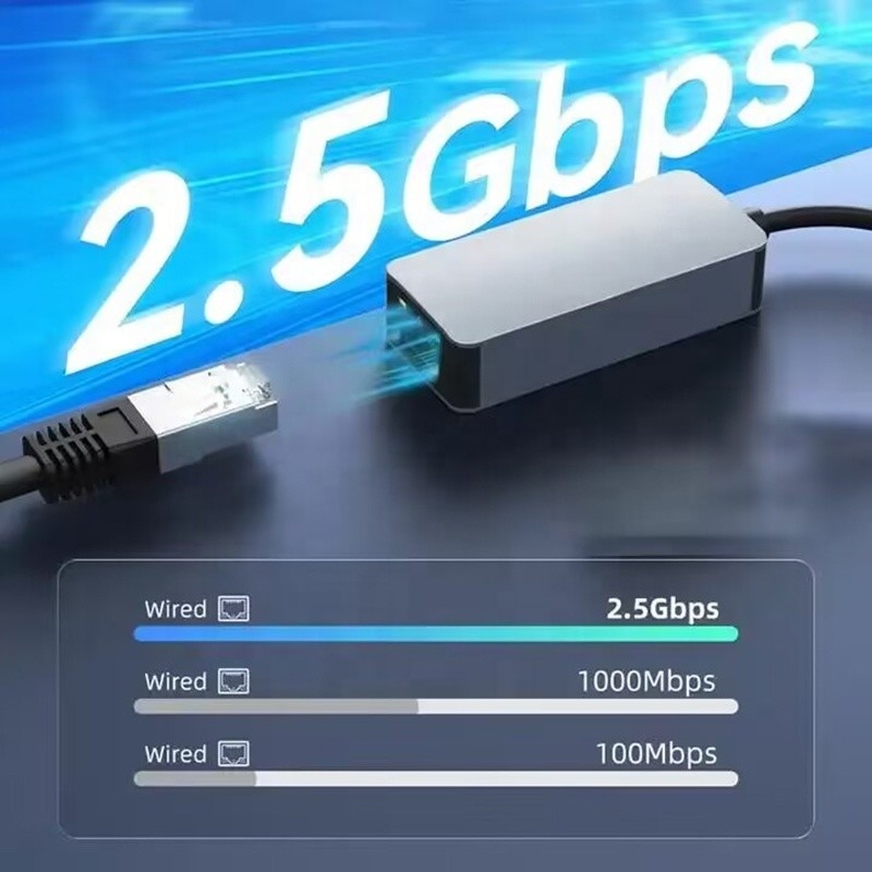 2 In 1 Aluminium USB 3.0 Type C Ethernet Adapter untuk koneksi jaringan yang cepat dan stabil