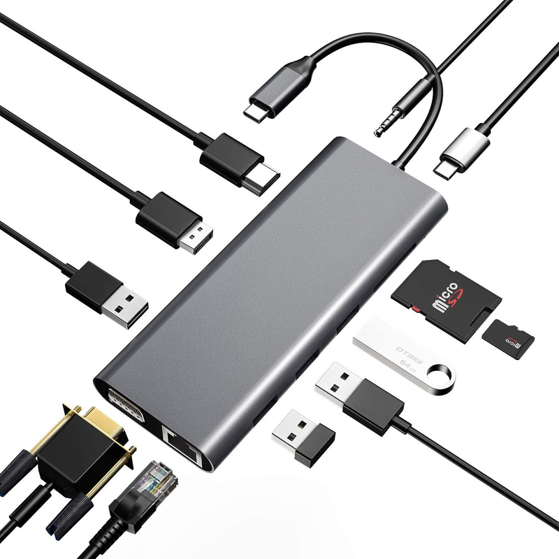 USB C Hub 1 X Manual Pengguna USB Tipe USB A Output Interface Tipe C