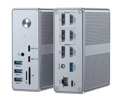 Pengiriman Daya Hingga 120W USB-C Hub Docking Station Dengan MicroSD3.0 Card Reader dengan Performance