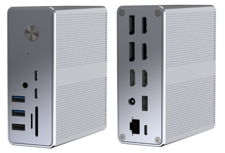 Pengiriman Daya Hingga 120W USB-C Hub Docking Station Dengan MicroSD3.0 Card Reader dengan Performance