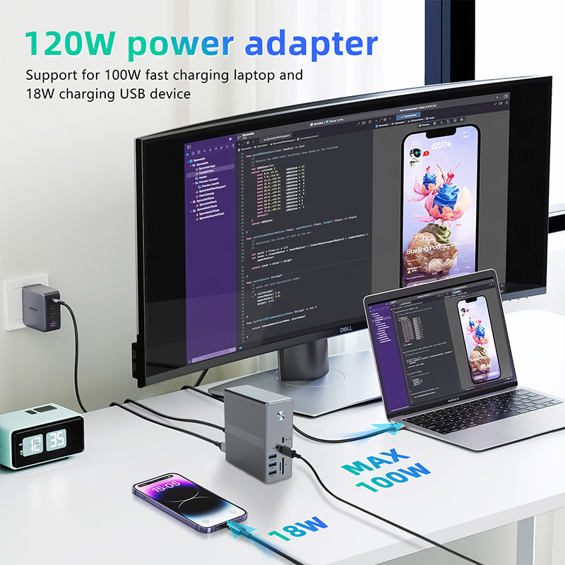 Dukungan Multi-Display USB-C Docking Station dan Displaylink IC Revolusi Efisiensi Kerja Anda dengan Port HDMI 8K
