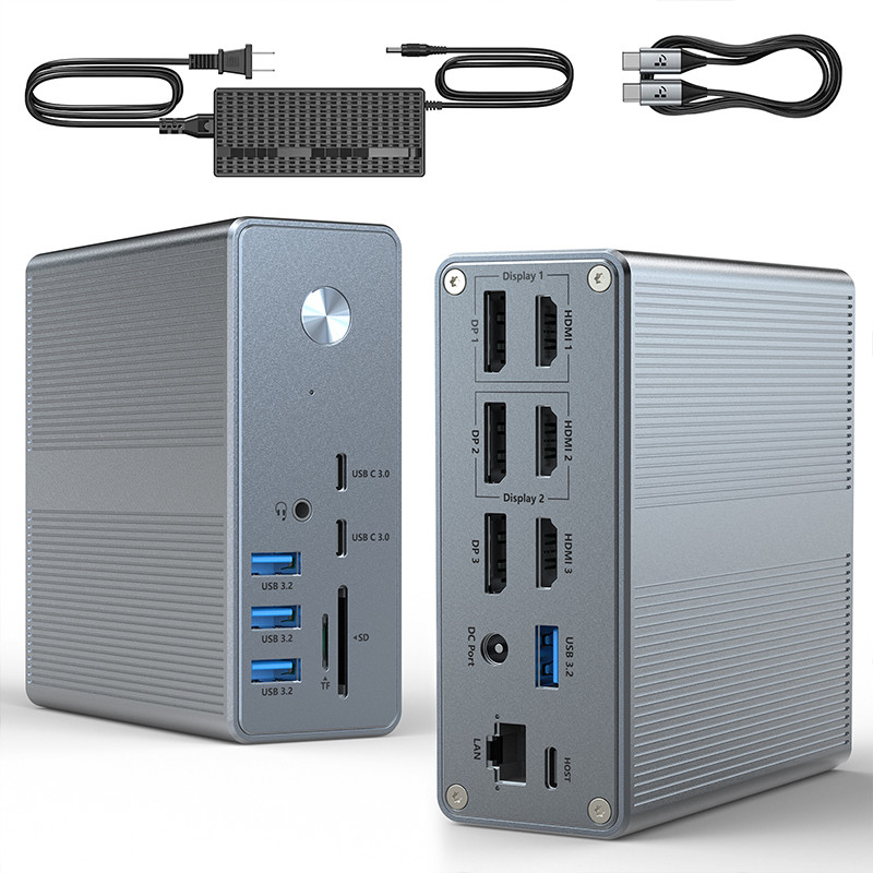 Dukungan Multi-Display USB-C Docking Station dan Displaylink IC Revolusi Efisiensi Kerja Anda dengan Port HDMI 8K