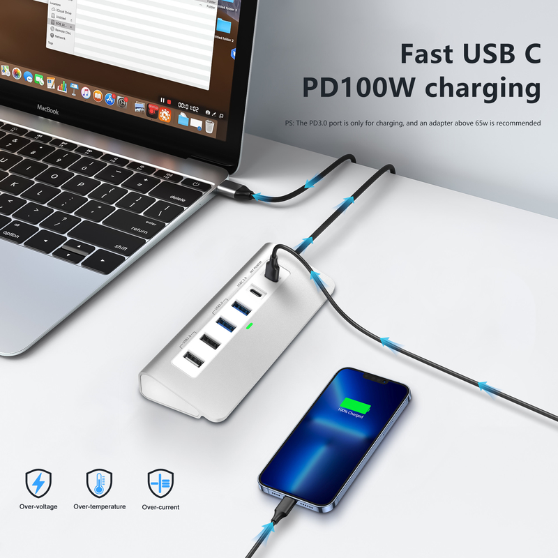Fitur Tambahan 9 dalam 1 USB-C Docking Station dengan Manual Pengguna dan Desain Kompak Termasuk