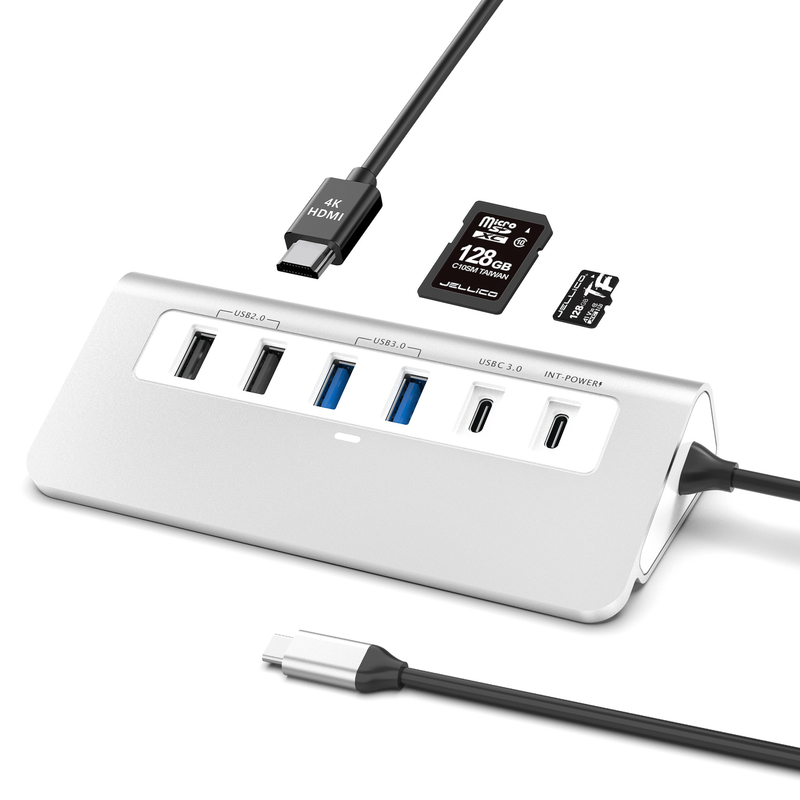 Fitur Tambahan 9 dalam 1 USB-C Docking Station dengan Manual Pengguna dan Desain Kompak Termasuk