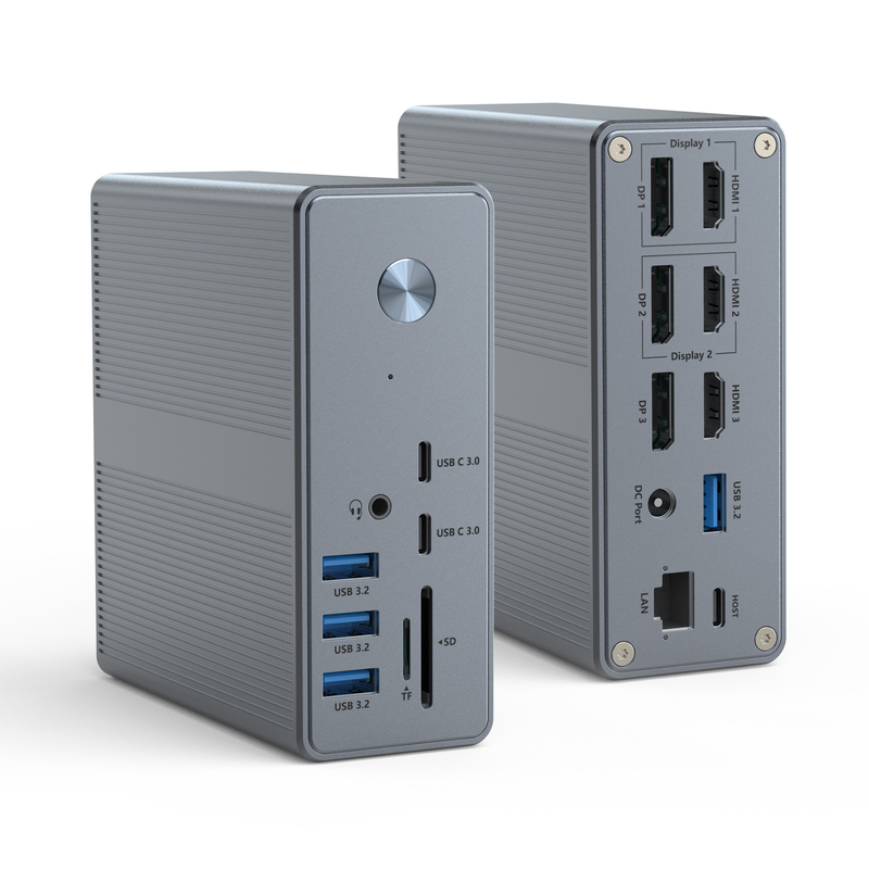 DC36-X1 Thunderbolt Docking dengan dukungan layar 60Hz/30Hz dan kecepatan transfer data hingga 10Gbps