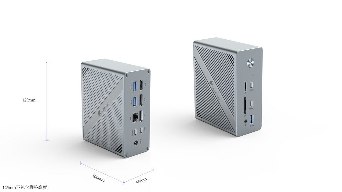 Hub USB Tipe C Ringan Mendukung HDMI Ethernet USB 3.0 SD Card Reader Kompatibel dengan Perangkat Windows Mac dan Linux
